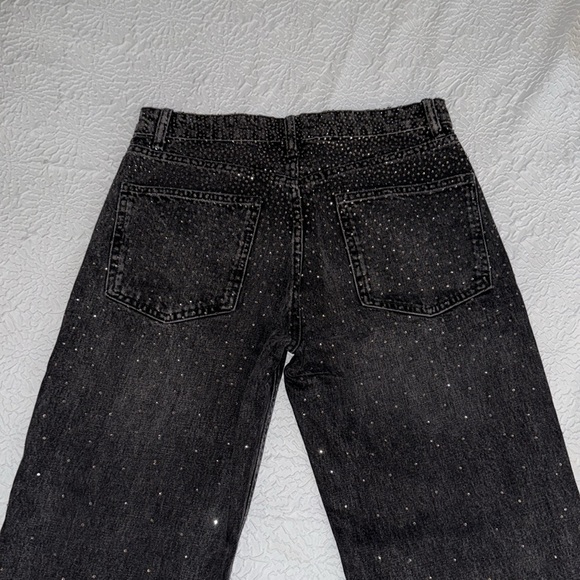 Black Rhinestone Jeans - Picture 3 of 5